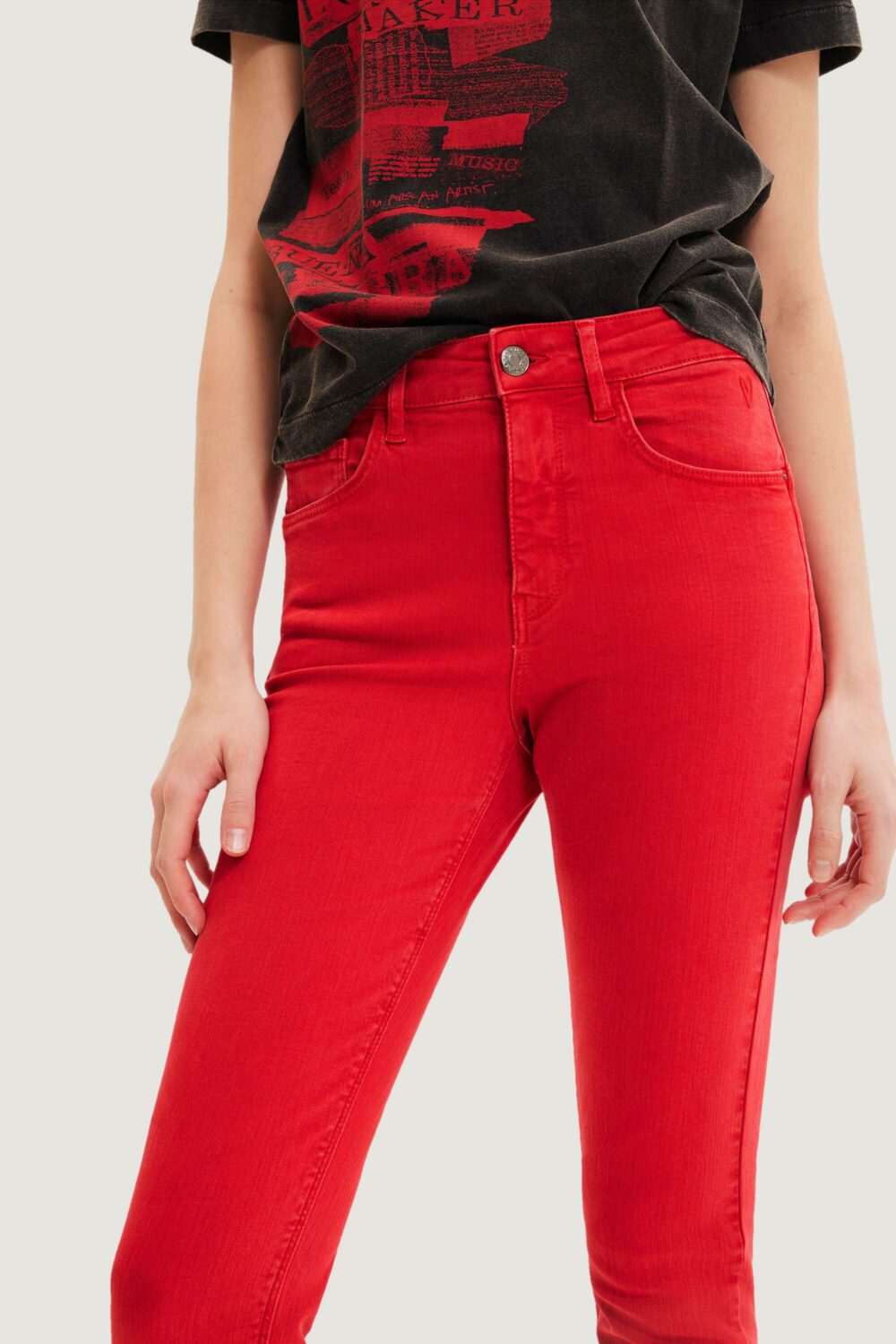 Jeans slim Desigual denim lia Rosso - Foto 2