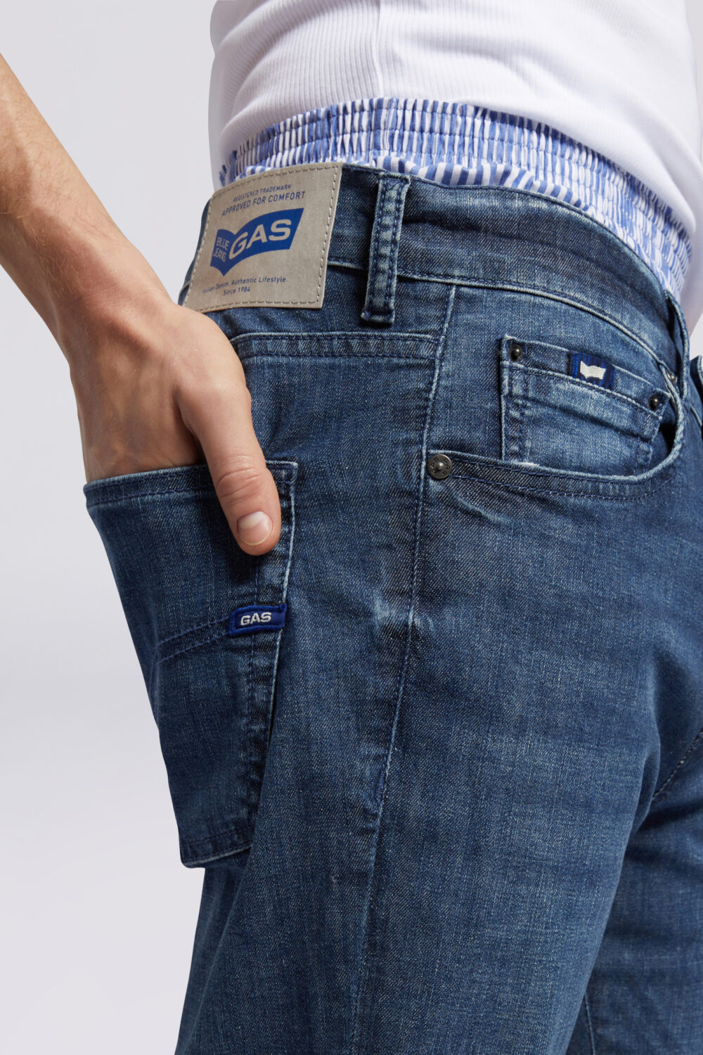 Jeans slim GAS albert simple rev Blue Denim - Foto 2