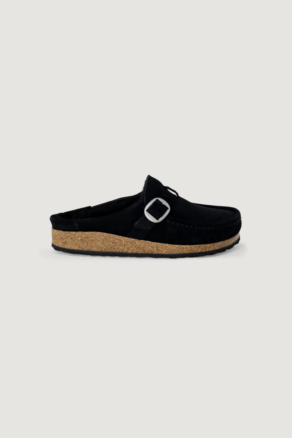 Pantofole BIRKENSTOCK buckley shearling suede leather Nero - Foto 1