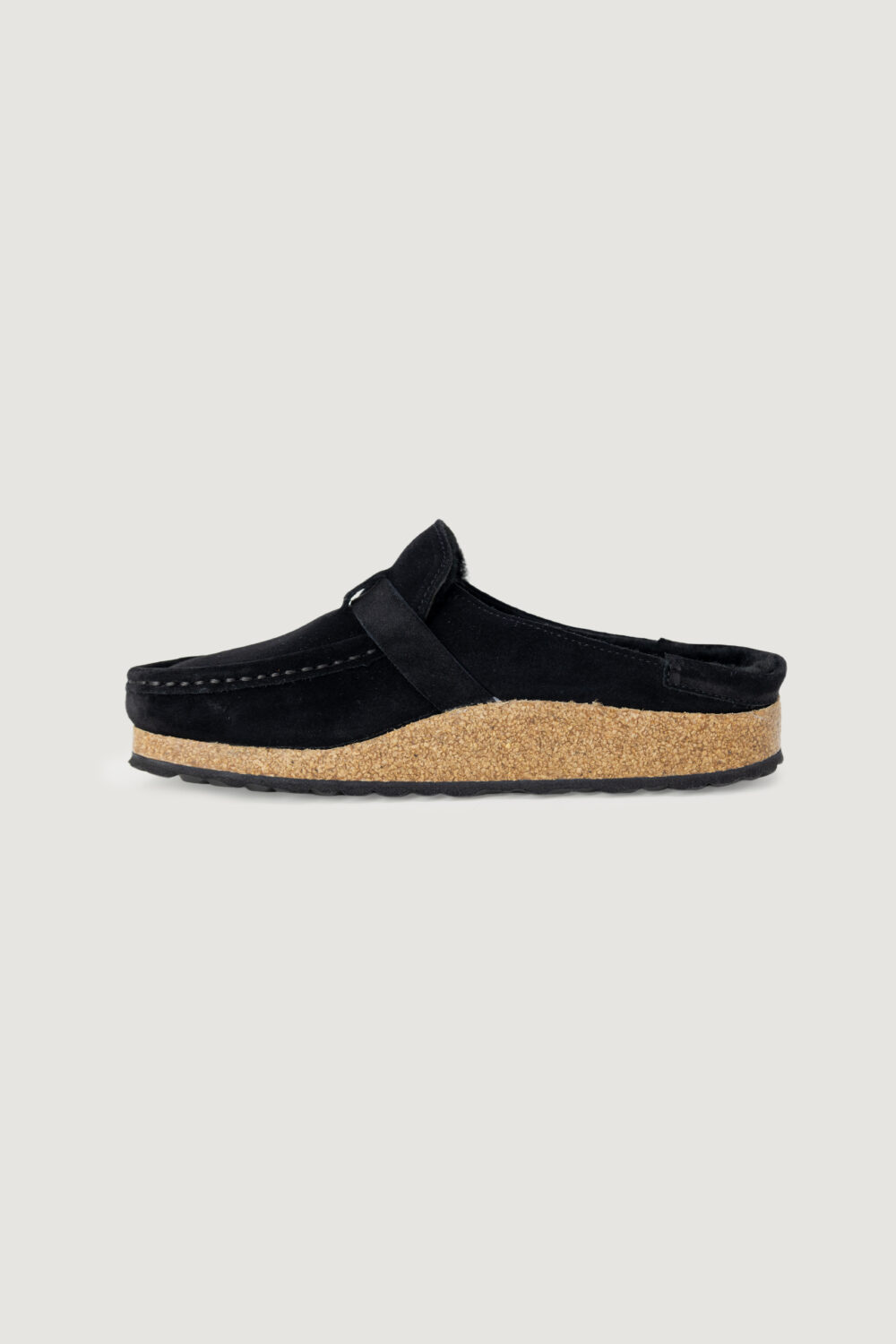 Pantofole BIRKENSTOCK buckley shearling suede leather Nero - Foto 3