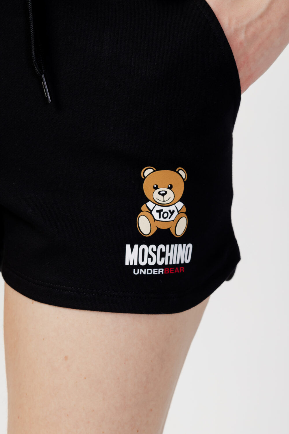Shorts Moschino Underwear stampa logo tinta unita Nero - Foto 5