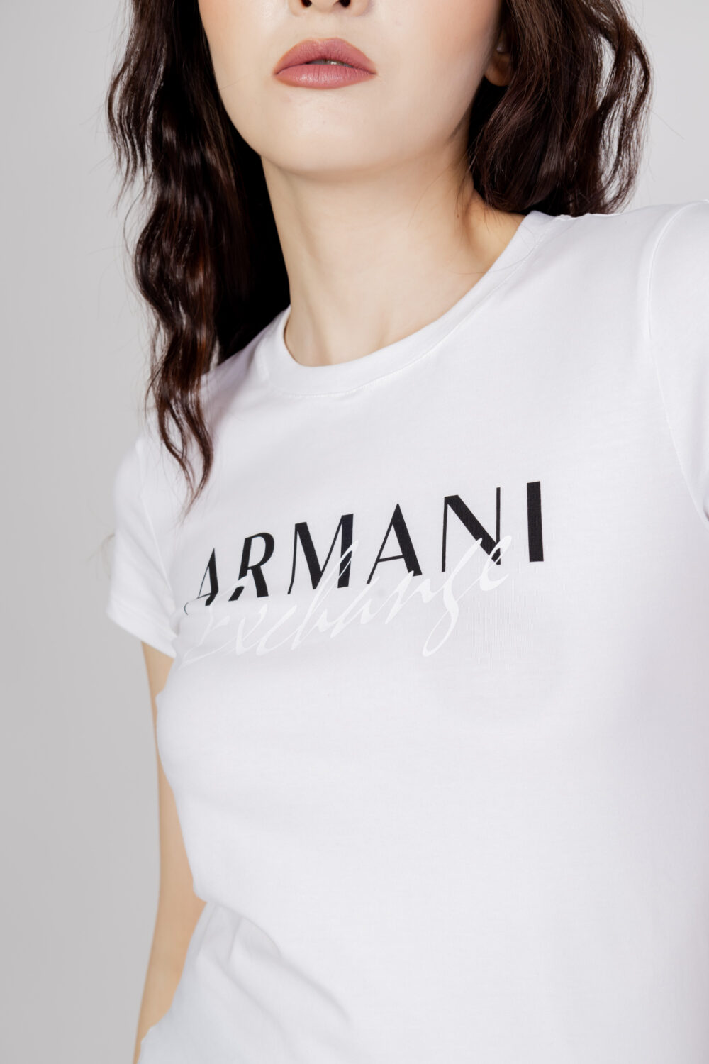 T-shirt Armani Exchange logo big Bianco - Foto 5