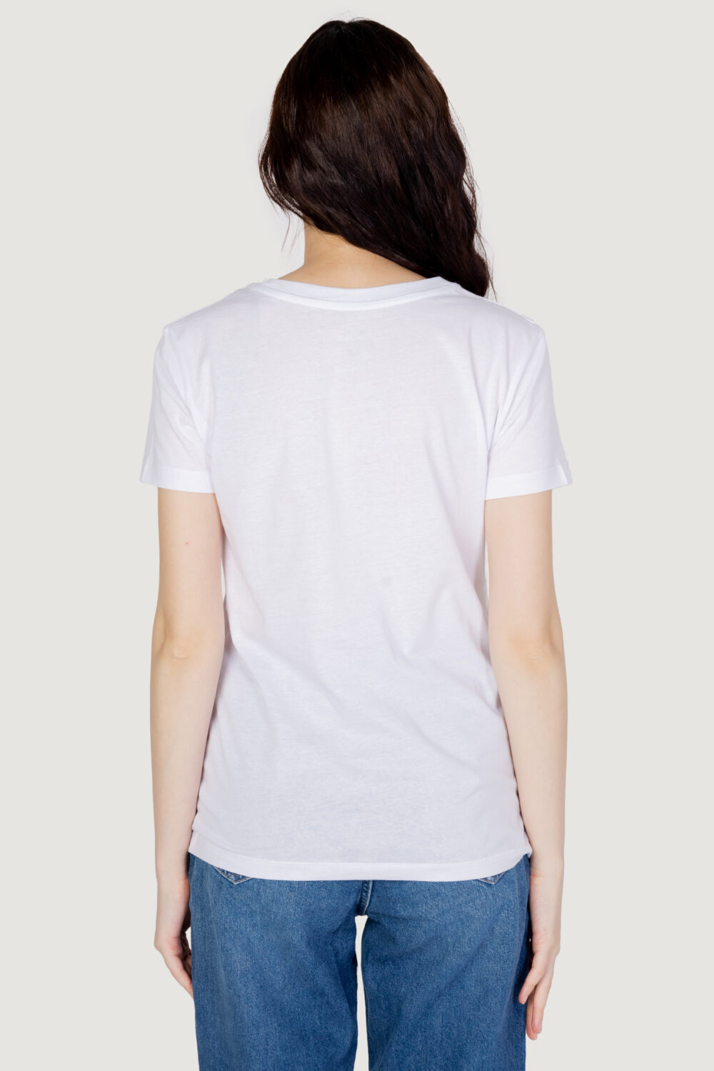 T-shirt Armani Exchange logo corsivo Bianco - Foto 3