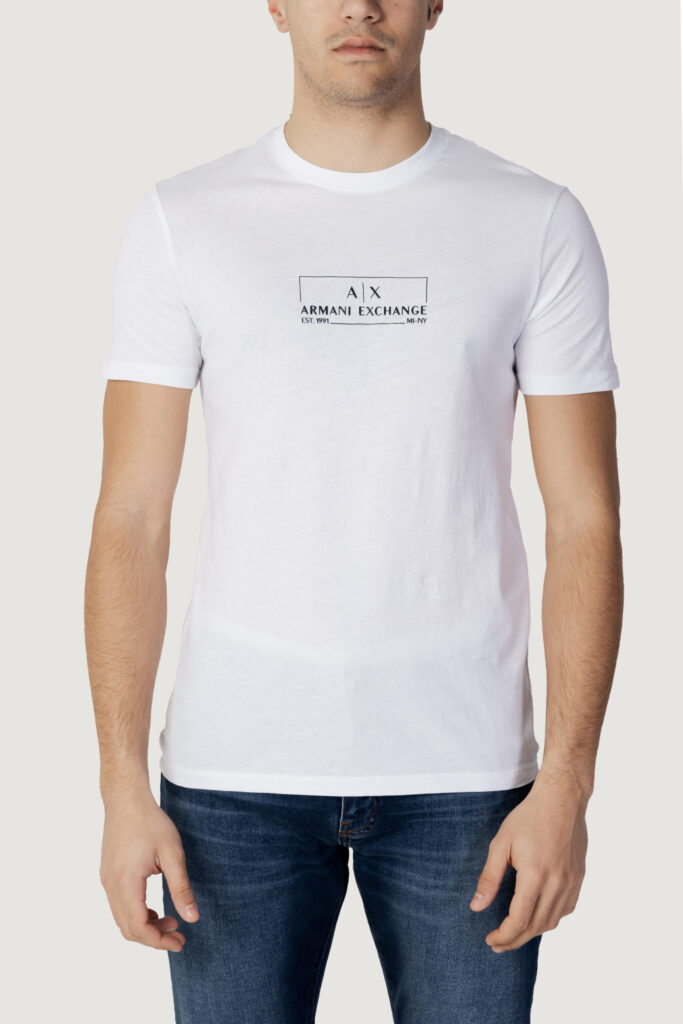 T-shirt Armani Exchange rubber logo Bianco