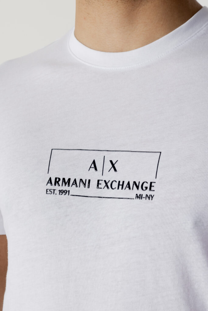 T-shirt Armani Exchange rubber logo Bianco