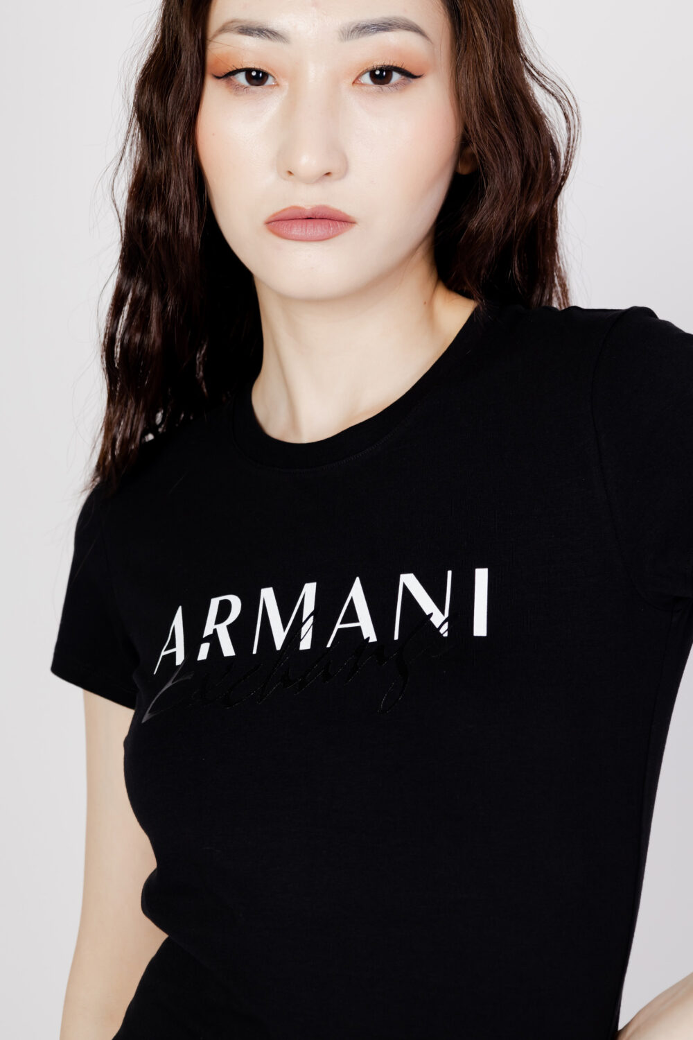 T-shirt Armani Exchange logo big Nero - Foto 2