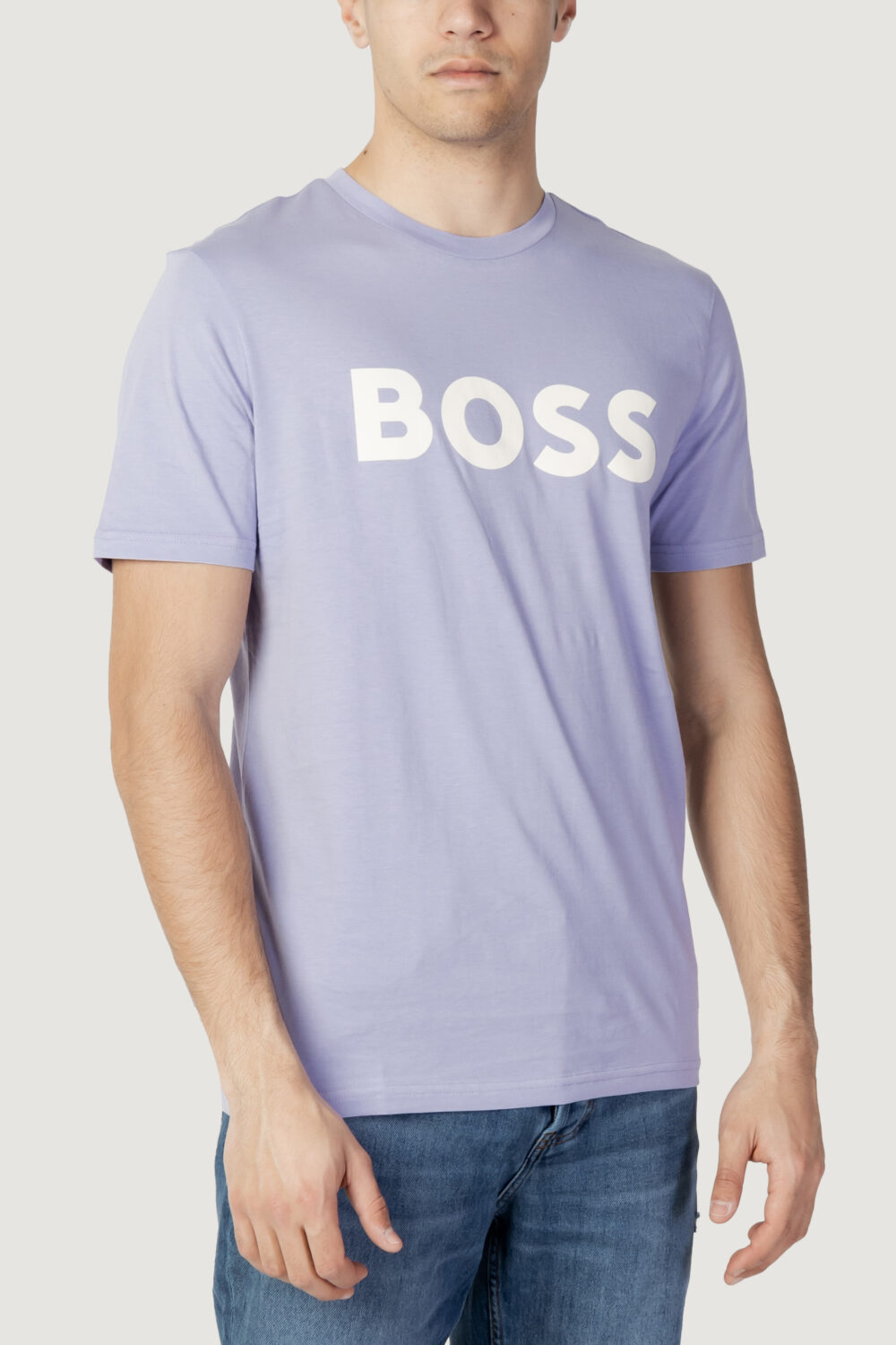 T-shirt Boss jersey thinking 1 Lilla - Foto 1