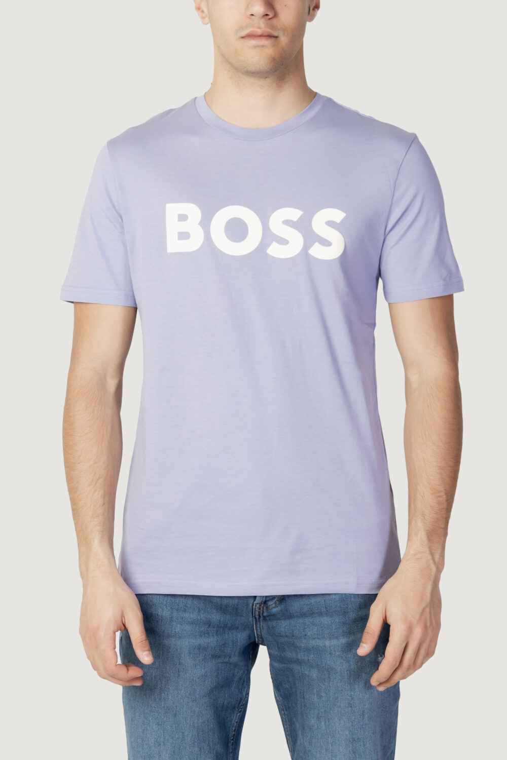 T-shirt Boss jersey thinking 1 Lilla - Foto 5