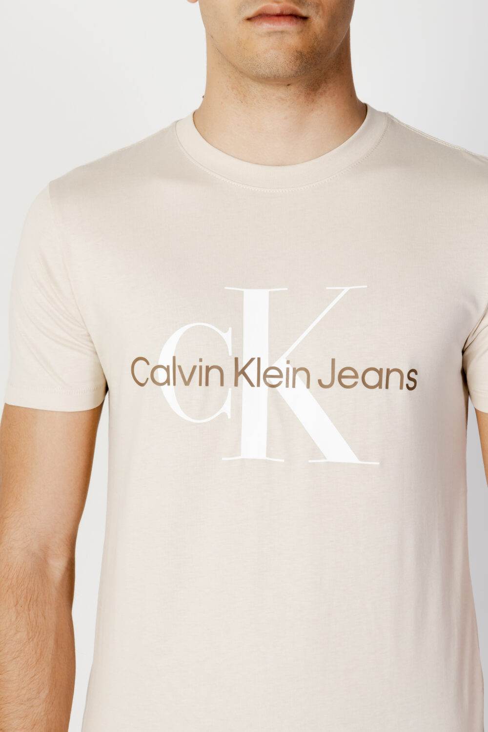 T-shirt Calvin Klein Jeans seasonal monologo te j30j3208060k6 Beige - Foto 5