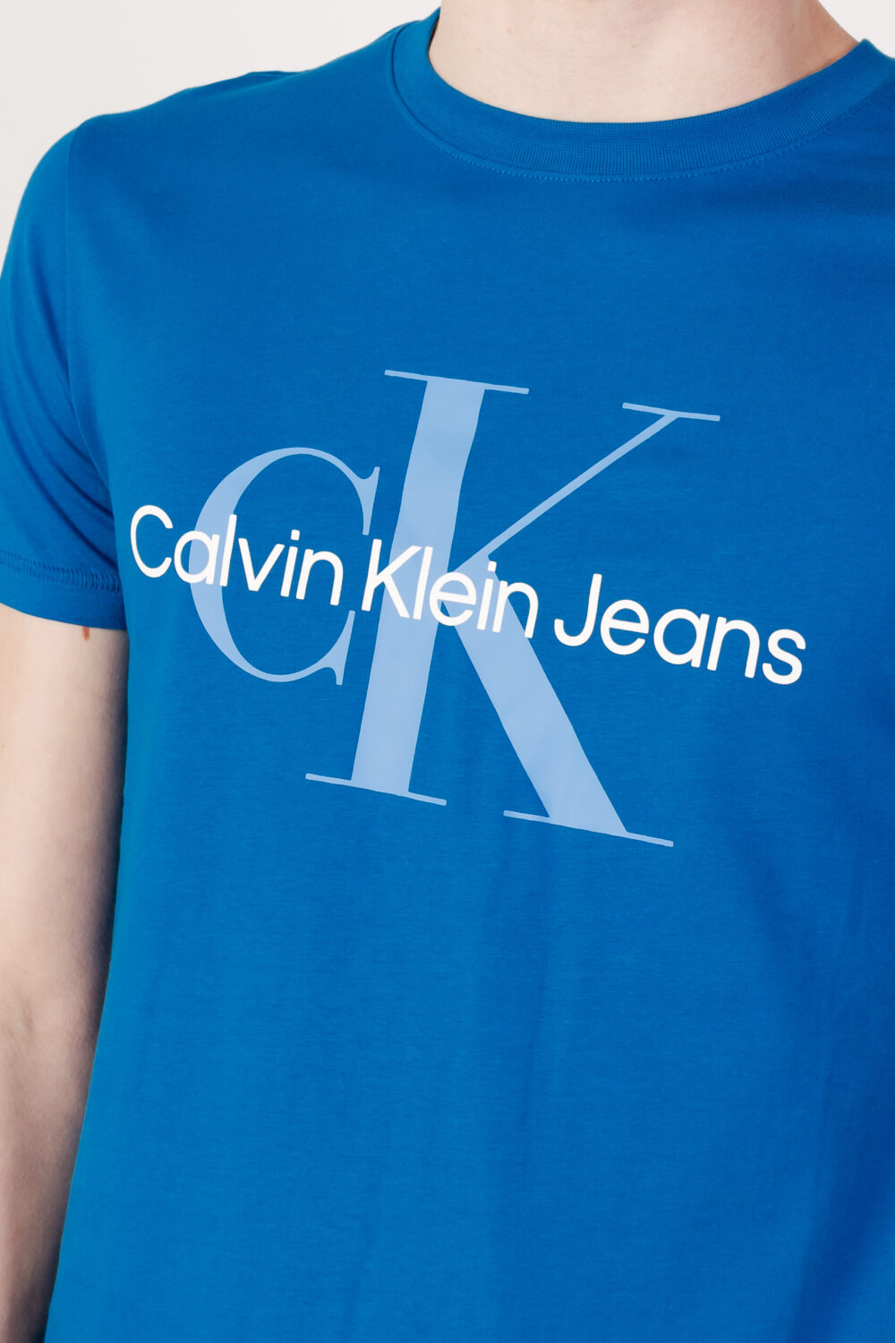 T-shirt Calvin Klein Jeans seasonal monologo te j30j3208060k6 Blu - Foto 2