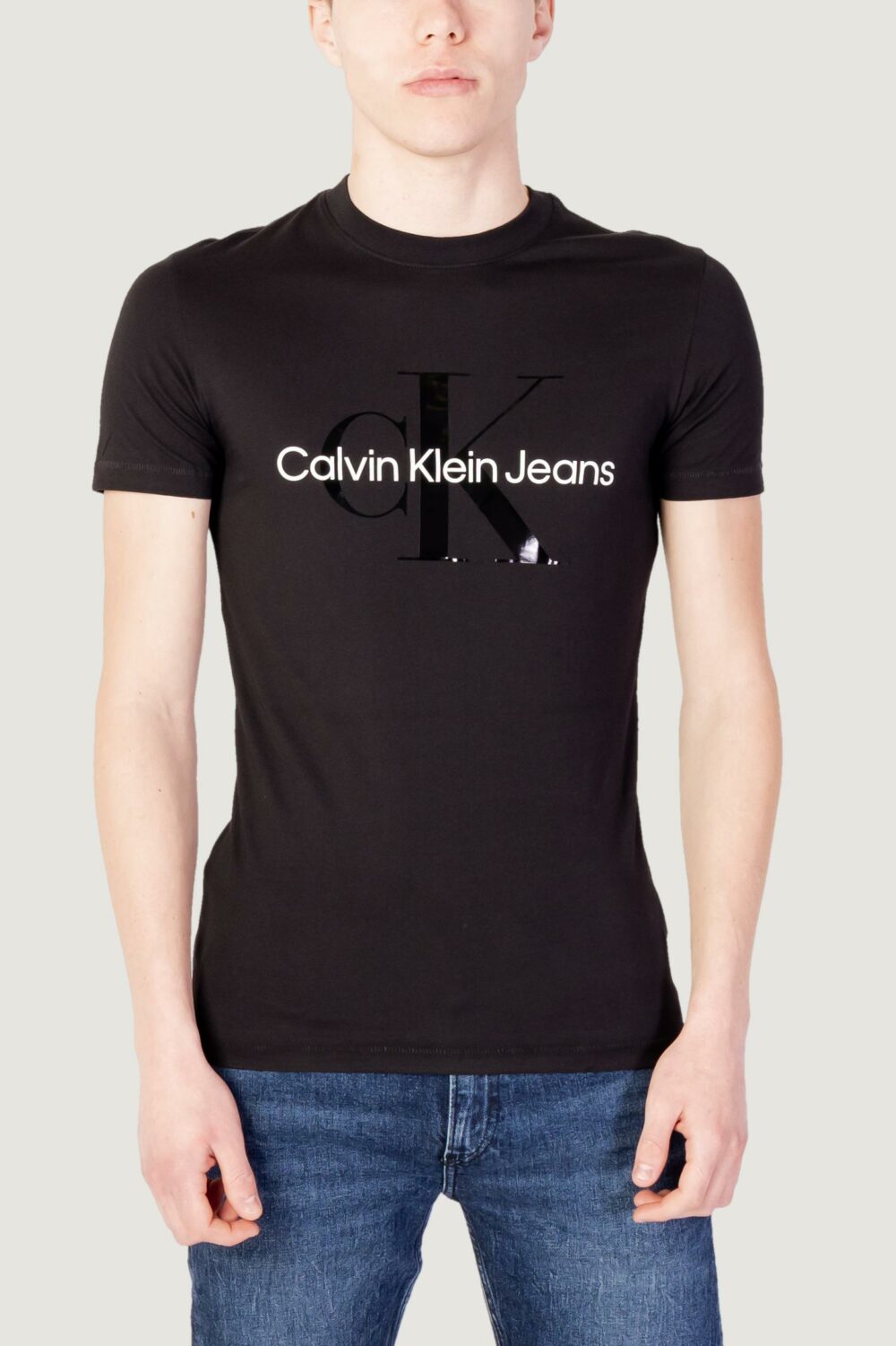 T-shirt Calvin Klein Jeans seasonal monologo te j30j3208060k6 Nero - Foto 3