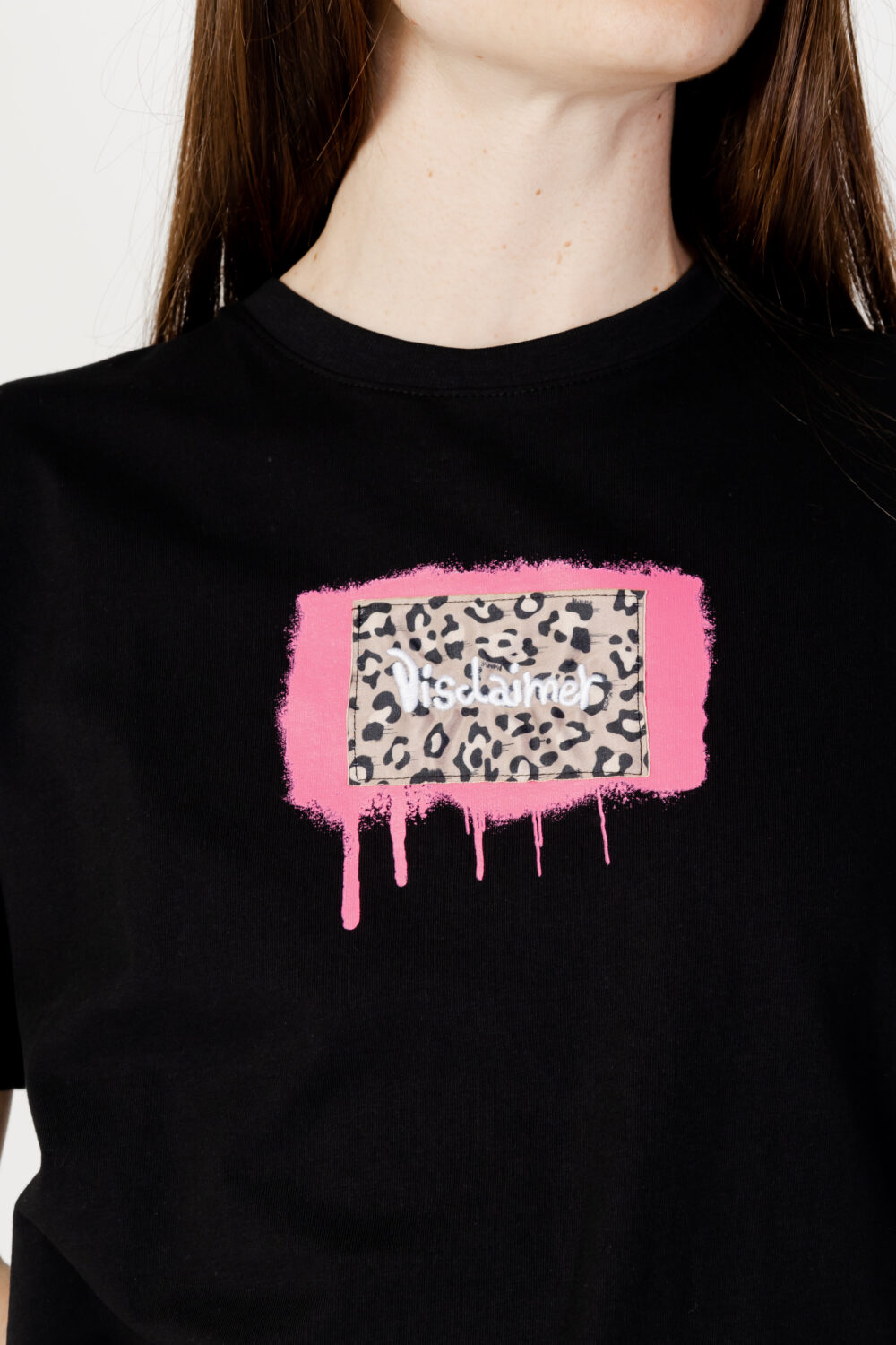 T-shirt Disclaimer cheetah logo Nero - Foto 2