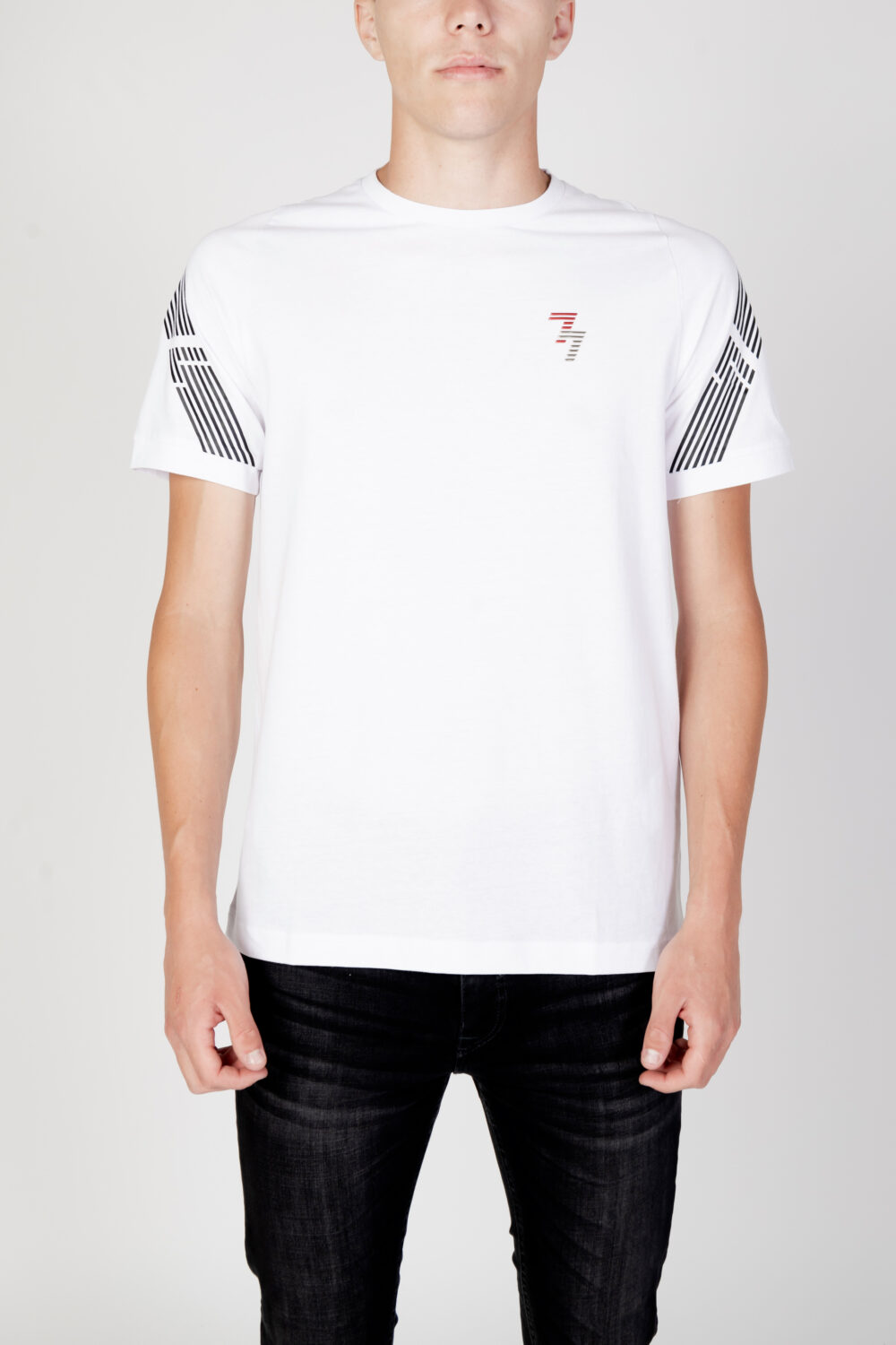 T-shirt EA7 logo numerico Bianco - Foto 6