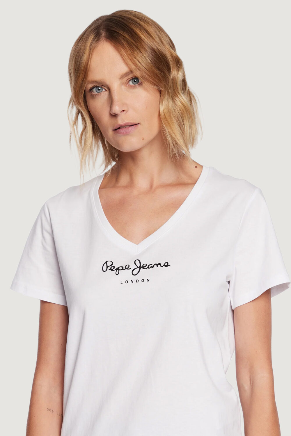 T-shirt Pepe Jeans wendy v neck Bianco - Foto 3
