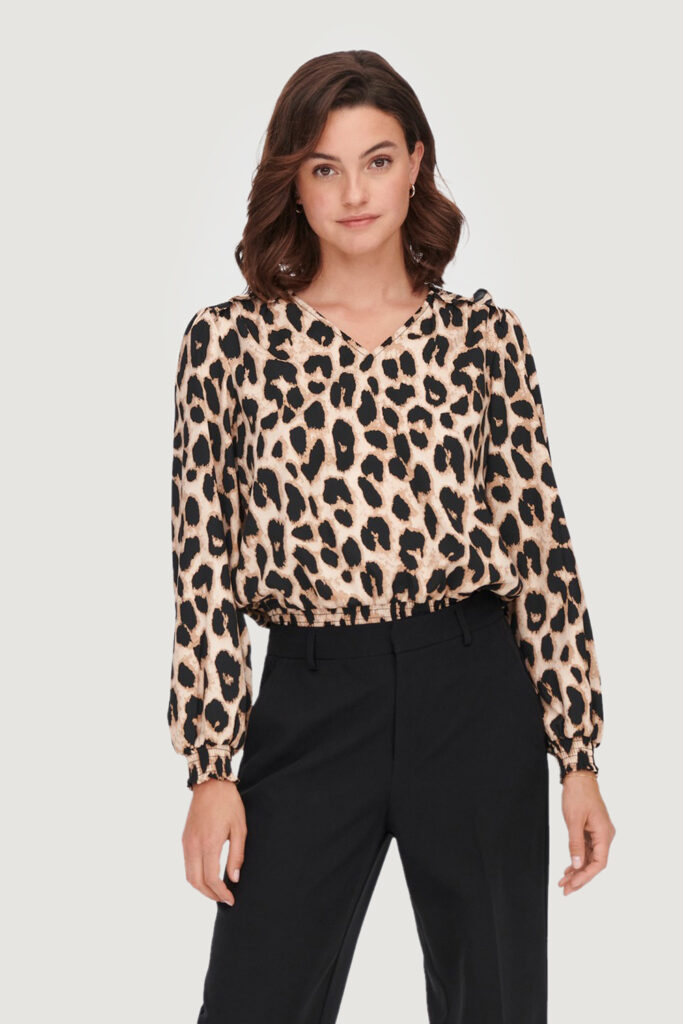 Bluse manica lunga Only onltiana l/s smock top wvn noos Animalier