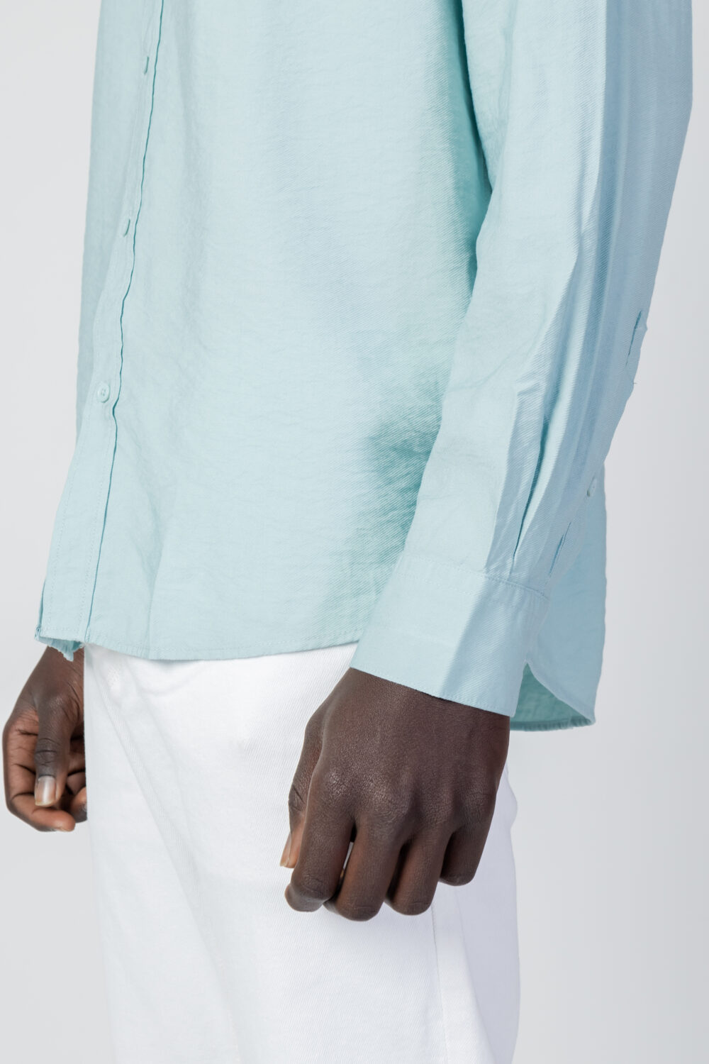 Camicia manica lunga Antony Morato regular fit in tessuto Verde - Foto 3