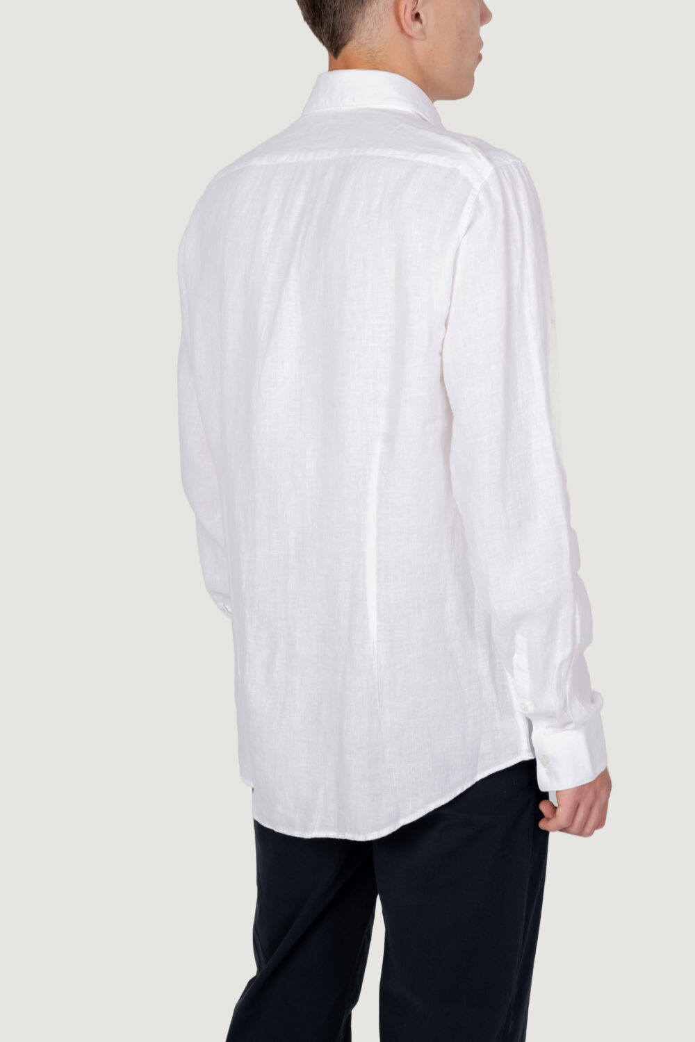 Camicia manica lunga Calvin Klein linen solid slim Bianco - Foto 3