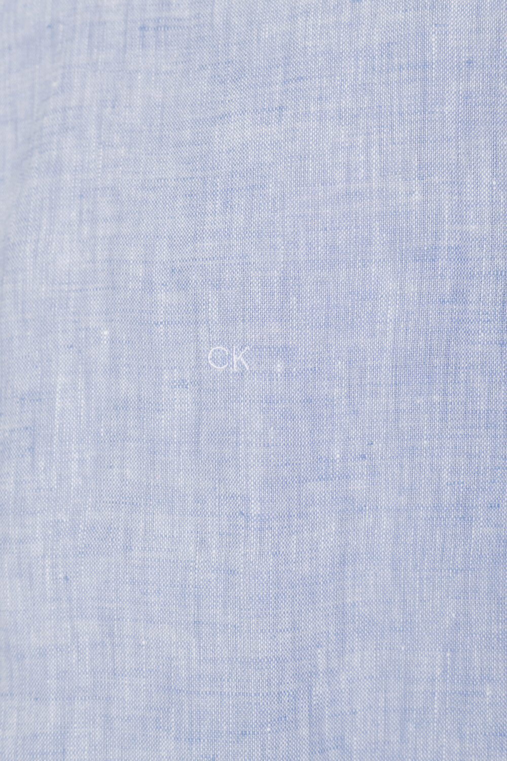 Camicia manica lunga Calvin Klein linen solid slim Blu Chiaro - Foto 2