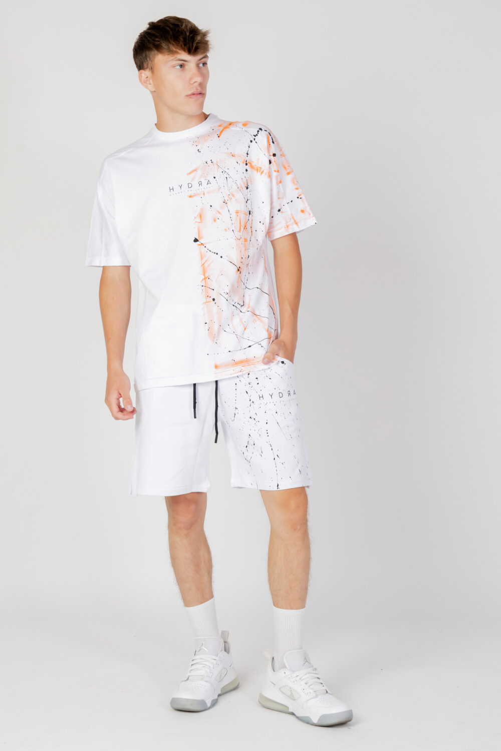 Completo corto tuta Hydra Clothing paint-concept Bianco - Foto 1