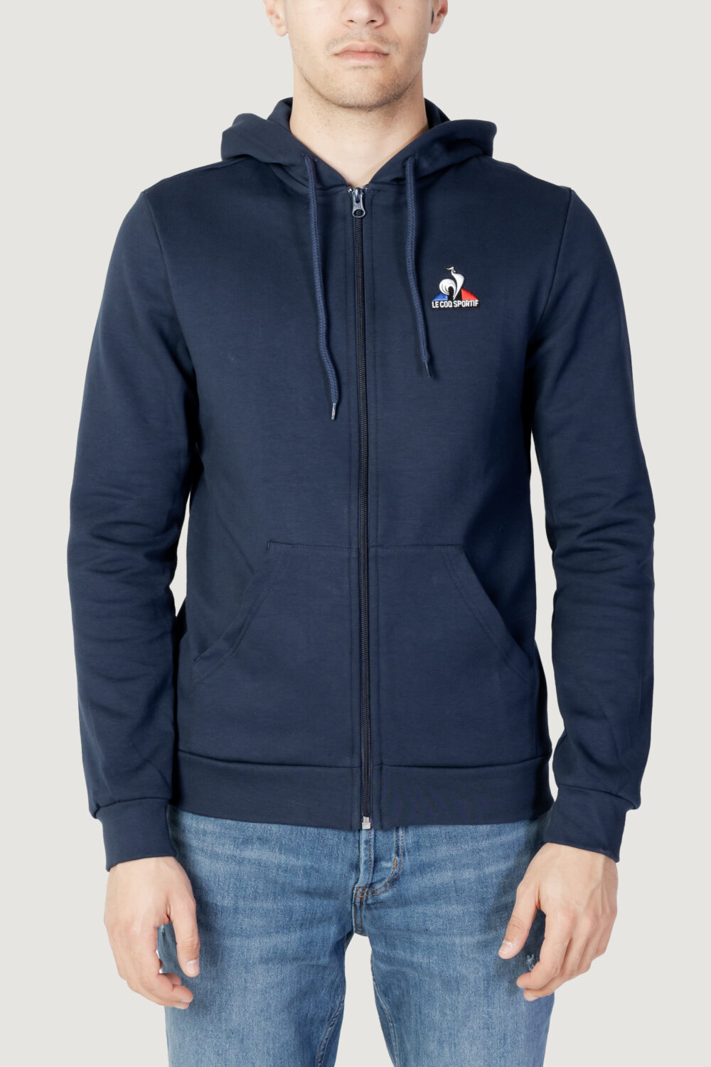 Felpa con cappuccio LE COQ SPORTIF ess fz hoody n°4 Blu marine - Foto 1