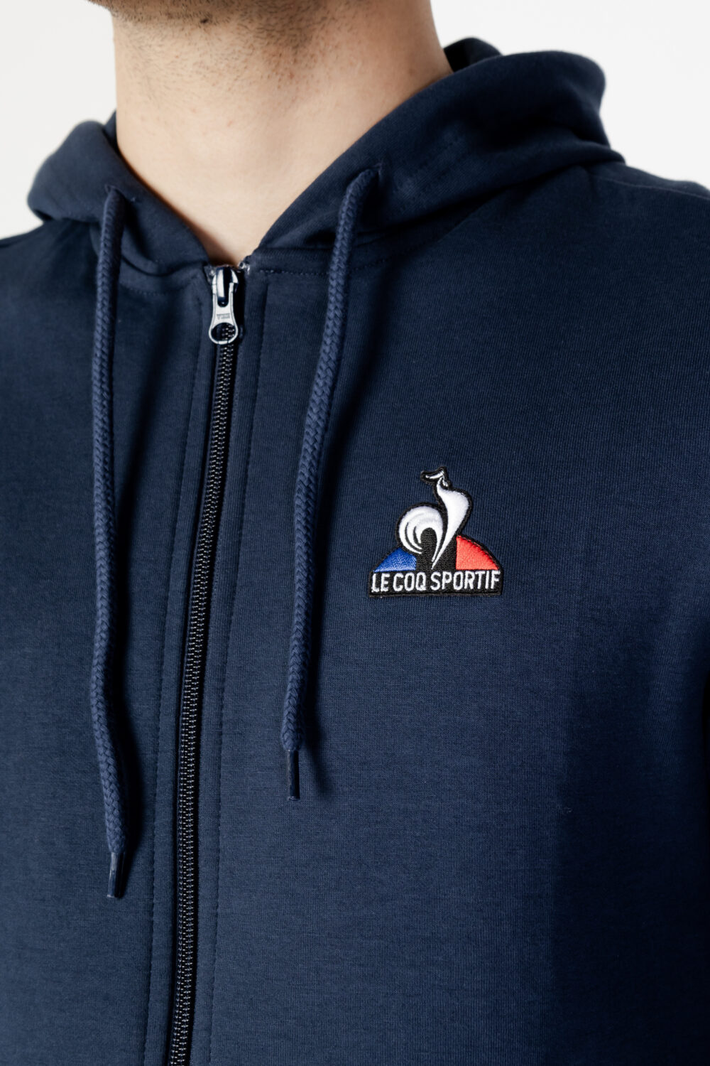 Felpa con cappuccio LE COQ SPORTIF ess fz hoody n°4 Blu marine - Foto 2