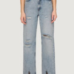 Jeans larghi Only onlastrid hw wide slit lb dnm dot Blue Denim Chiaro - Foto 1