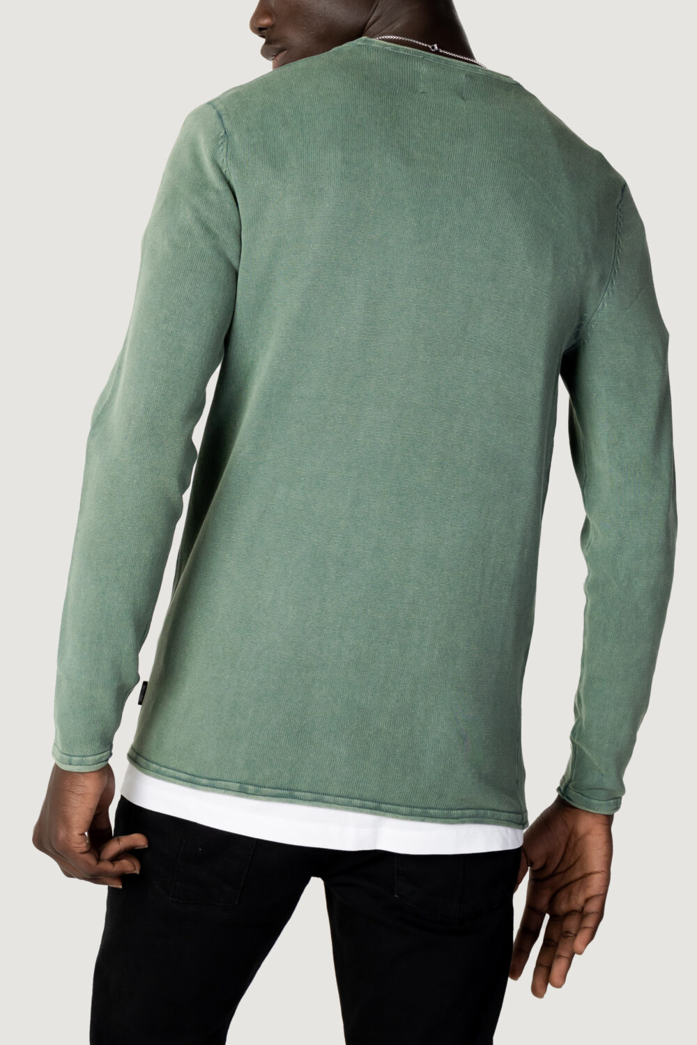 Maglia Only & Sons onsgarson 12 wash crew knit noos Verde - Foto 4