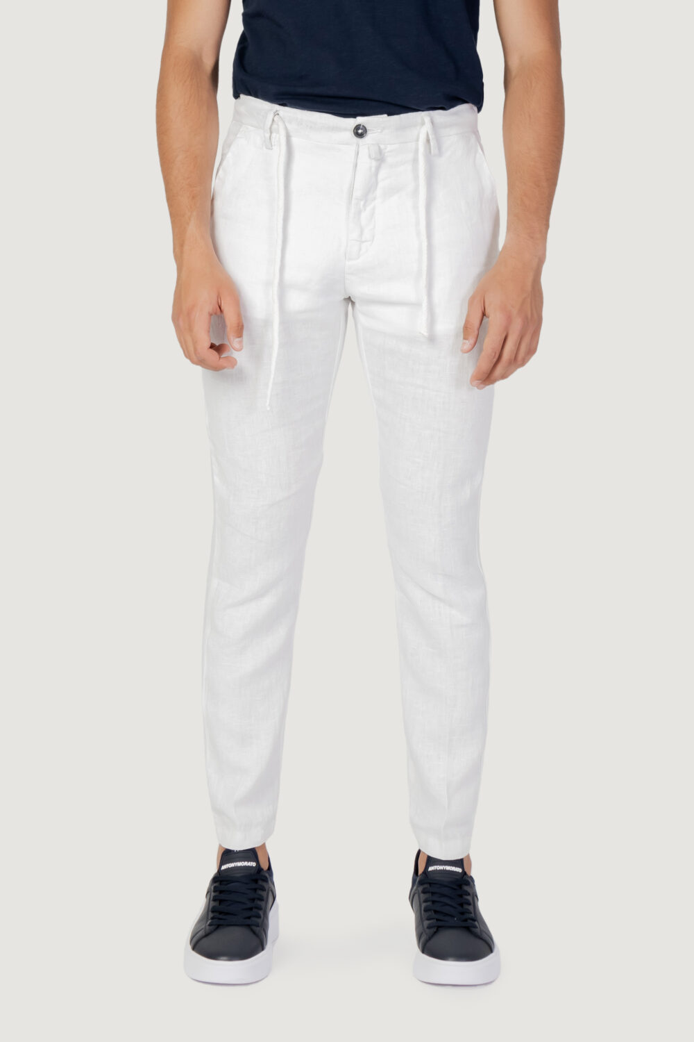 Pantaloni Borghese pantalaccio lino regular fit Bianco - Foto 6