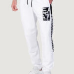Pantaloni sportivi EA7 bicolor logo Bianco - Foto 1