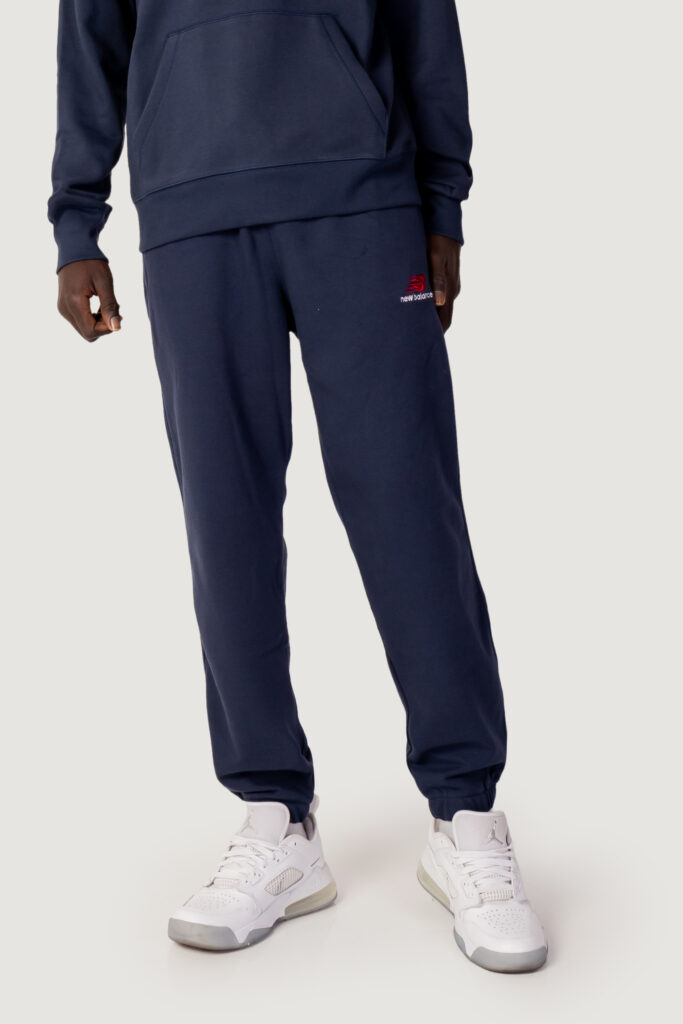Pantaloni sportivi New Balance uni-ssentials french terry sweatpant Blu