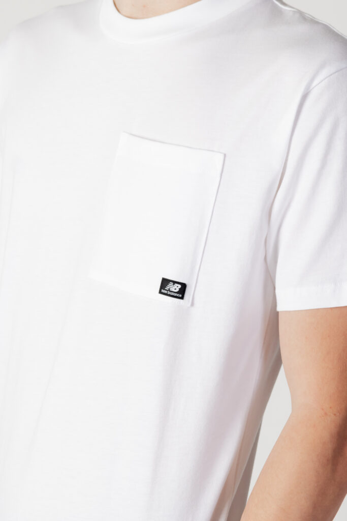 T-shirt New Balance essentials reimagined cotton jersey Bianco