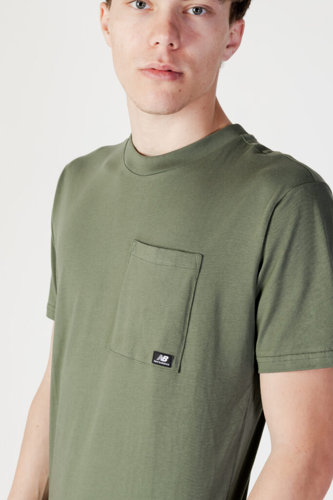 T-shirt New Balance essentials reimagined cotton jersey Verde Oliva