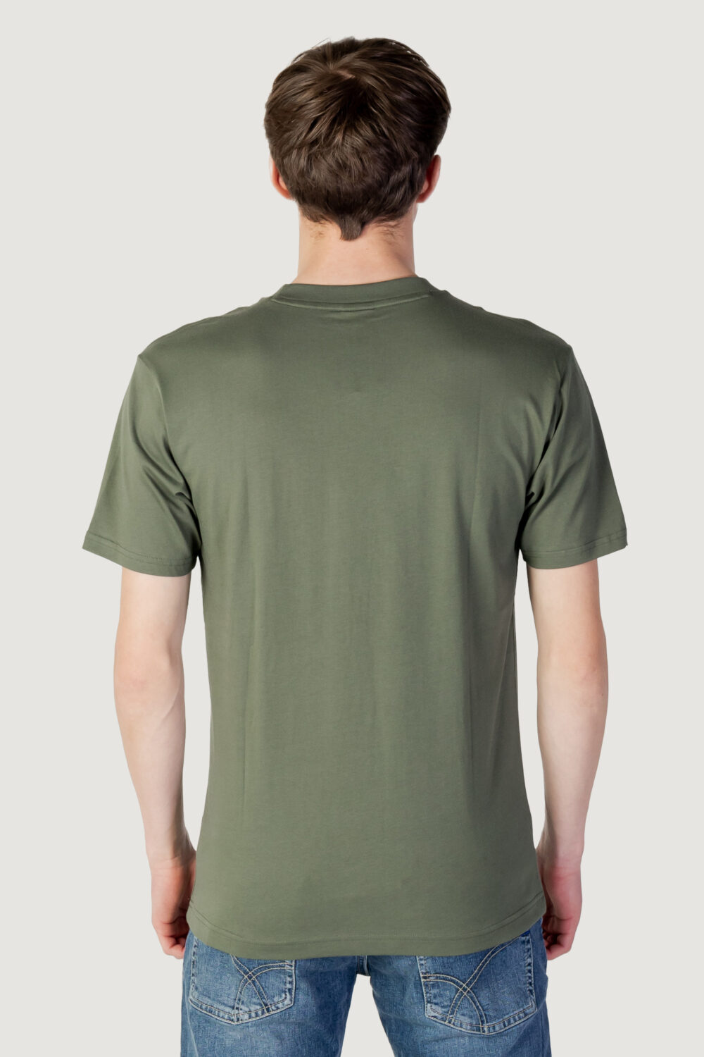 T-shirt New Balance essentials reimagined cotton jersey Verde Oliva - Foto 3