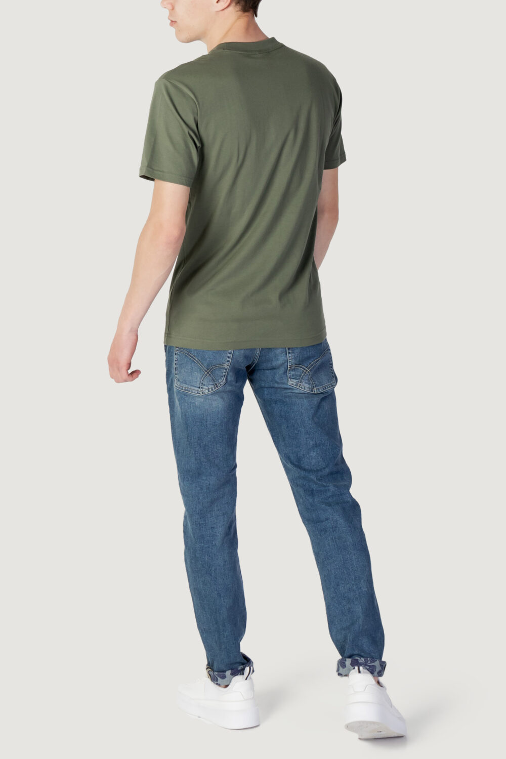T-shirt New Balance essentials reimagined cotton jersey Verde Oliva - Foto 5