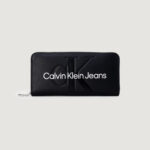 Portafoglio grande Calvin Klein Jeans sculpted zip around mono Nero - Foto 1