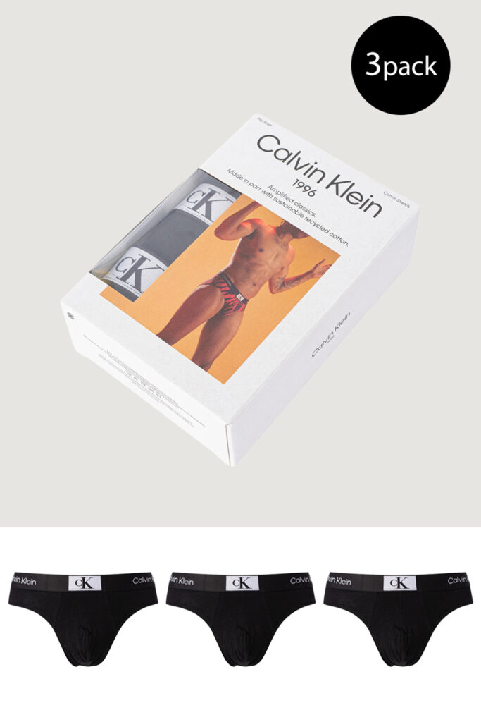 Slip Calvin Klein Underwear hip brief 3pk Nero