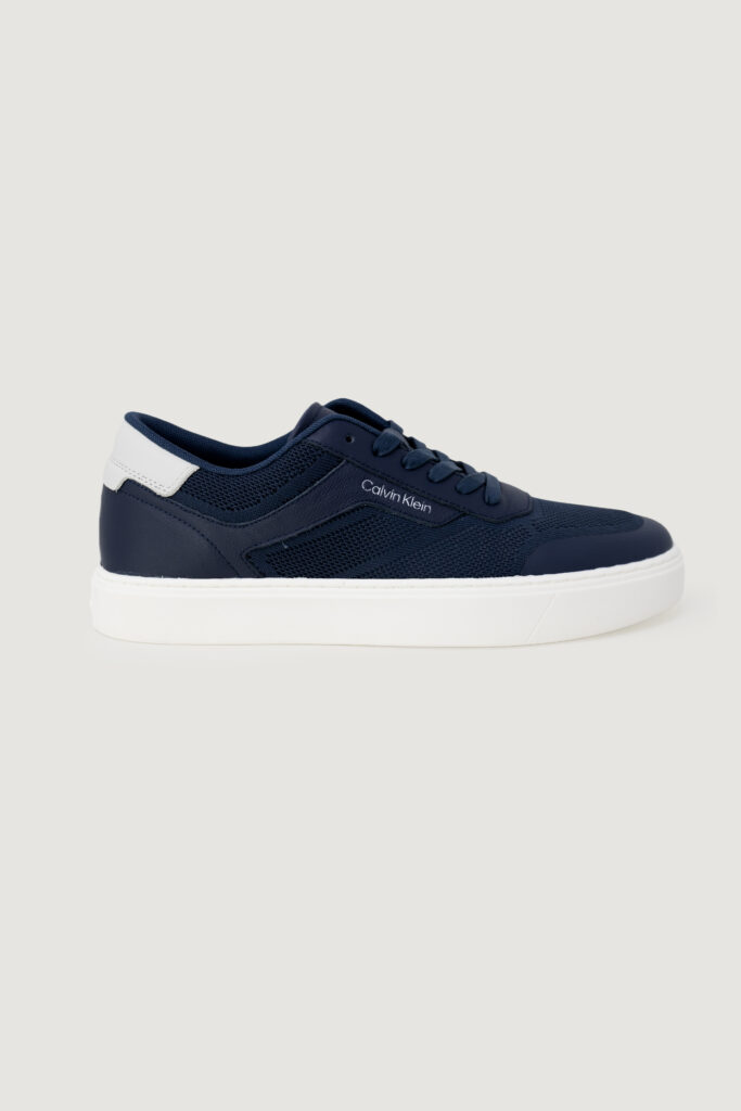 Sneakers Calvin Klein low top lace up knit Blu