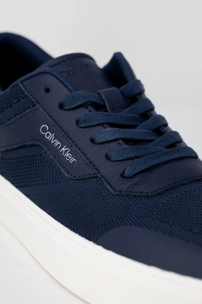 Sneakers Calvin Klein low top lace up knit Blu