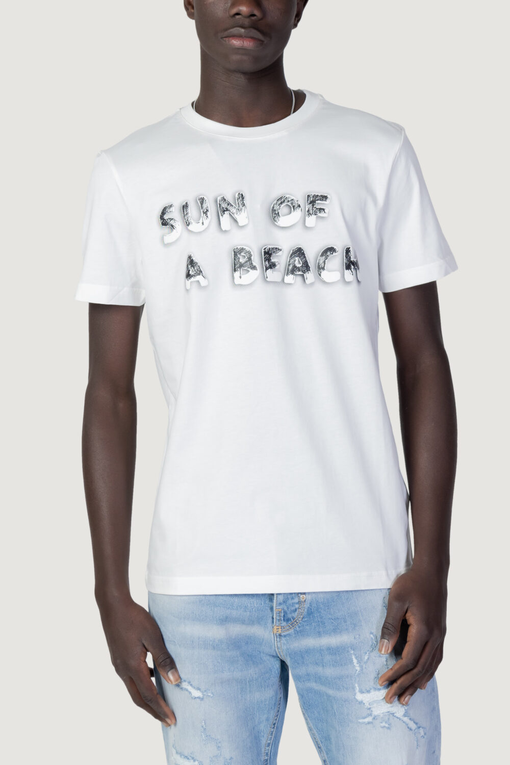 T-shirt Antony Morato slim fit in jersey cot Crema - Foto 6