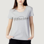 T-shirt Blauer. logo paillettes Grigio - Foto 1