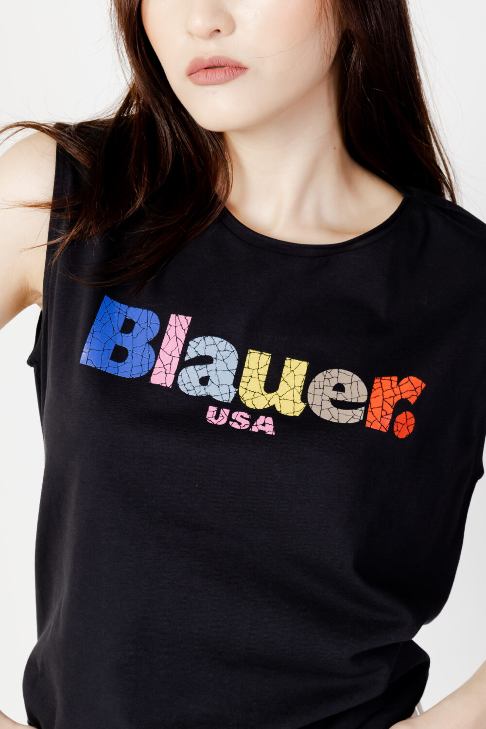 T-shirt Blauer. logo frammentato Nero - Foto 2