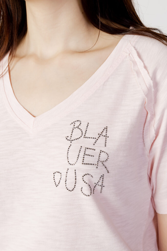 T-shirt Blauer. logo laterale Rosa