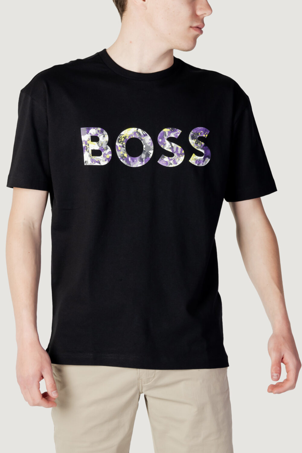 T-shirt Boss tee lotus Nero - Foto 1