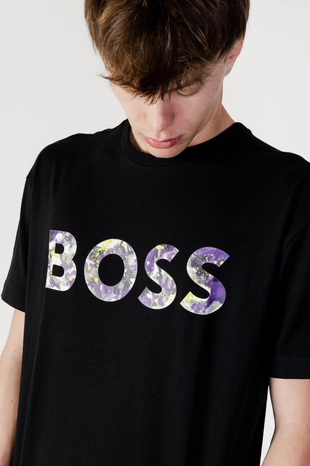 T-shirt Boss tee lotus Nero - Foto 2