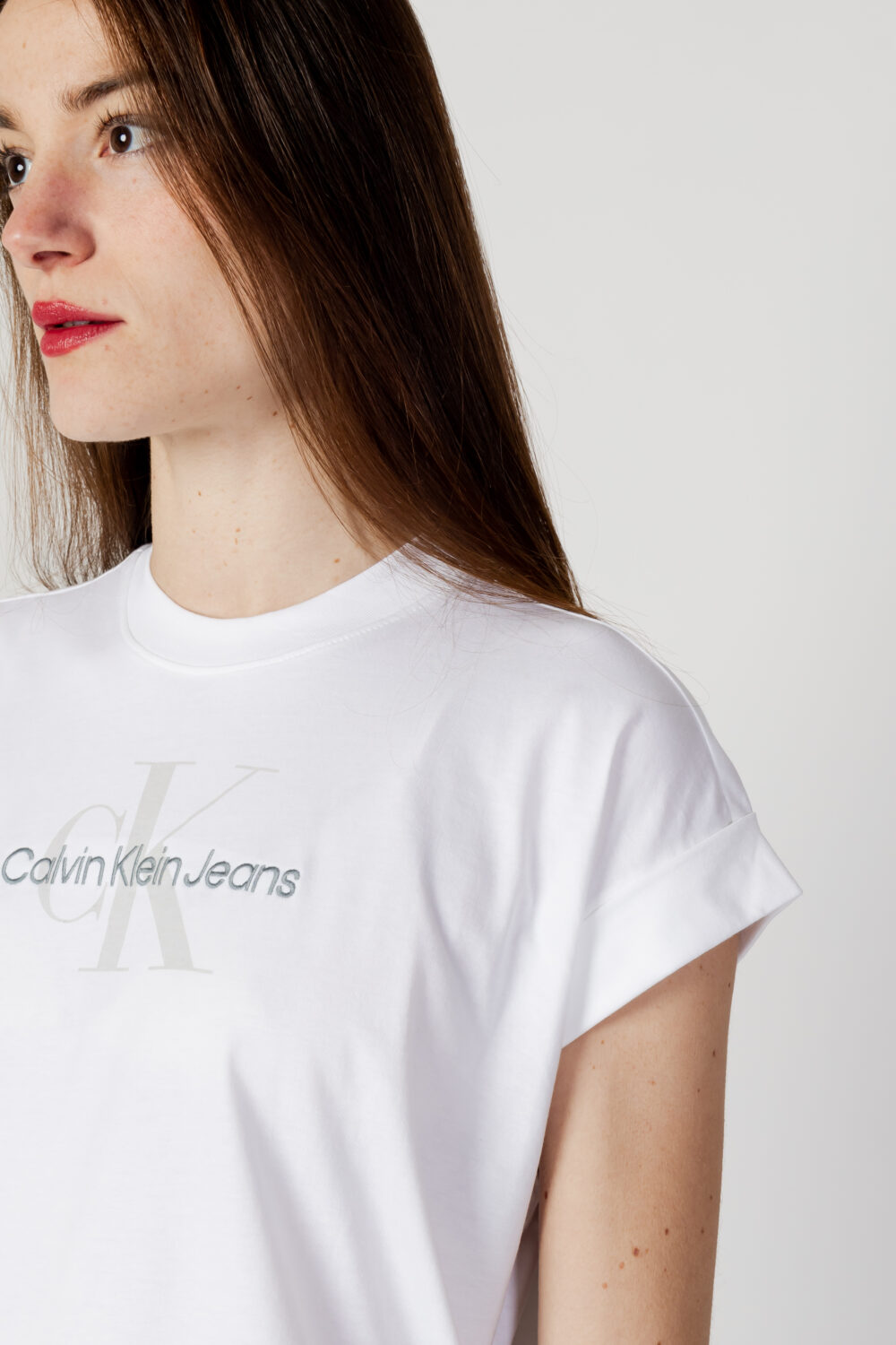 T-shirt Calvin Klein Jeans archival monologo re Bianco - Foto 2