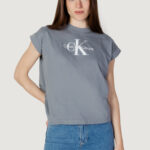 T-shirt Calvin Klein Jeans archival monologo re Grigio - Foto 1