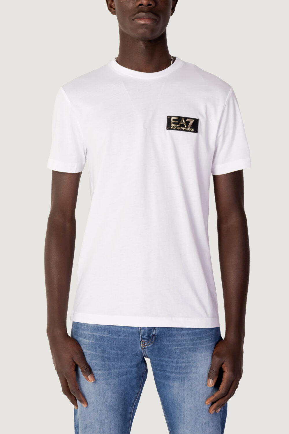 T-shirt EA7 patch logo Bianco - Foto 5
