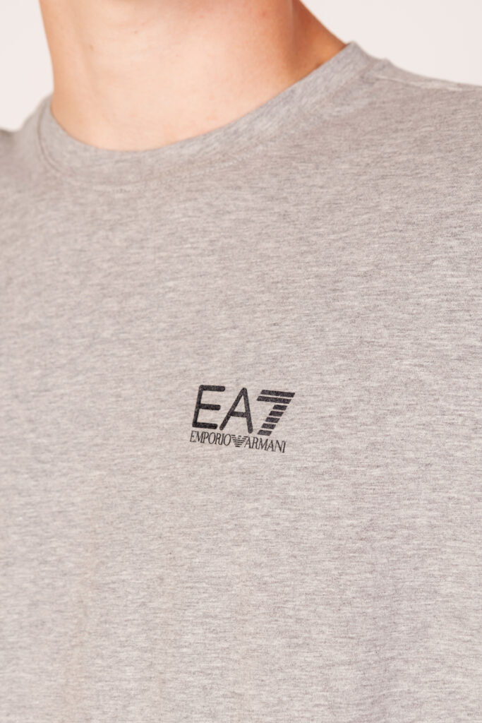 T-shirt EA7 logo lato cuore Grigio