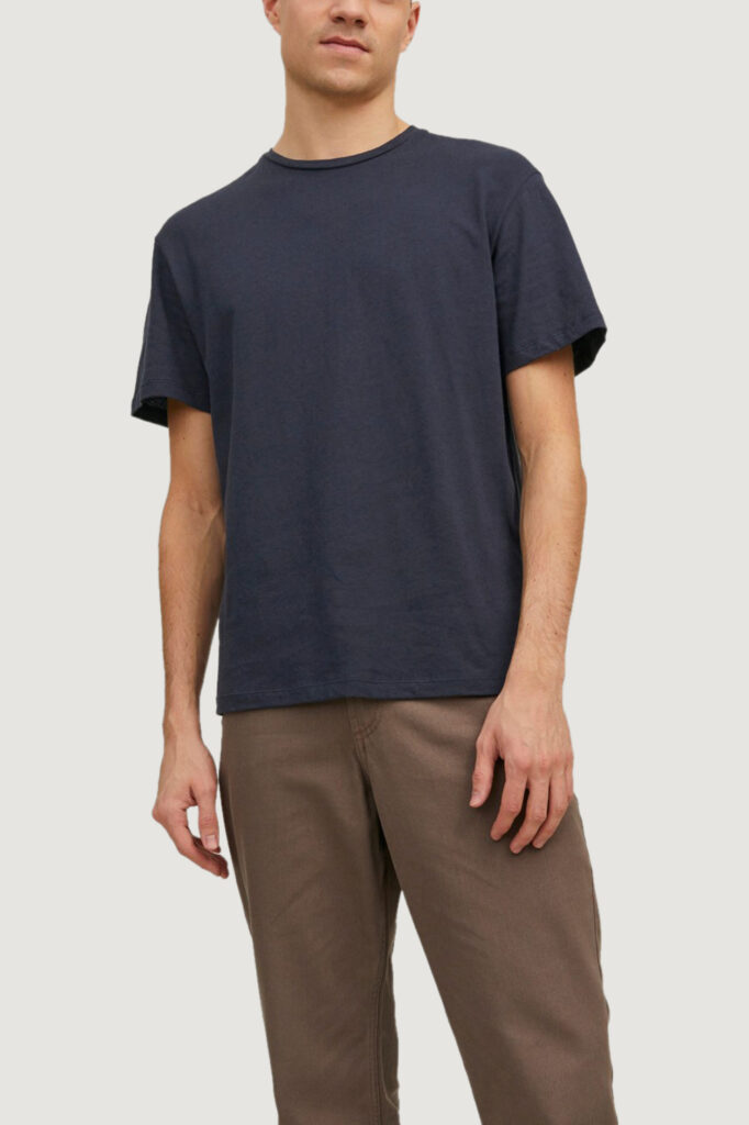 T-shirt Jack Jones jprcc soft linen blend tee ss solid ln Blu