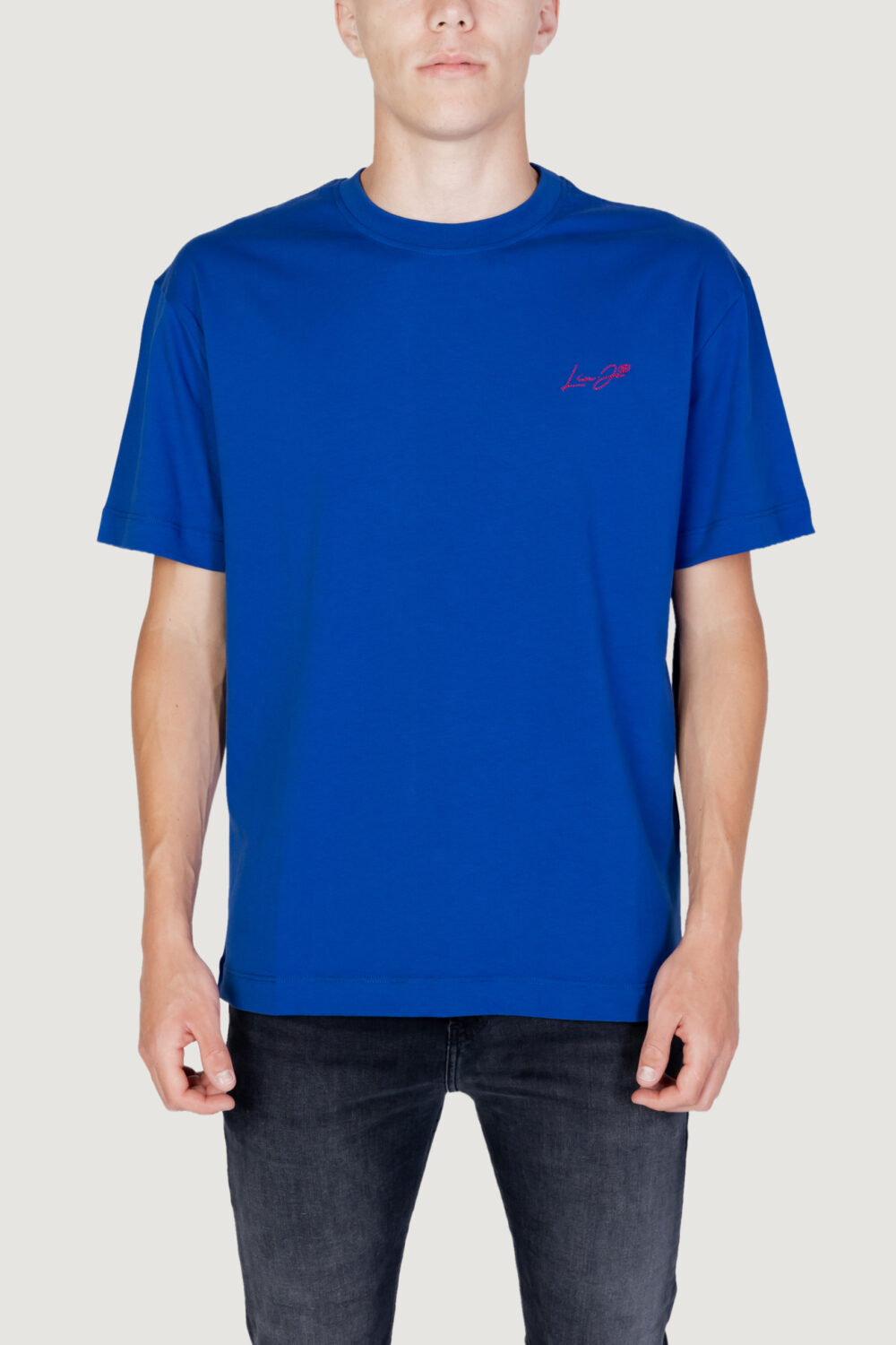T-shirt Liu-Jo logo ricamo Azzurro - Foto 6